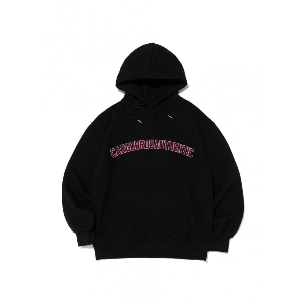 CARGOBROS (ビッグサイズ) アーチロゴオーバーフード Tシャツ (ブラック)