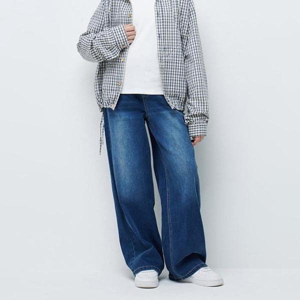 ハンテンティーンズ ドンベク01 ガールズ ストレッチ セミワイド デニムパンツ_ダスティブルー 14580-155-601-10- (S53300921)