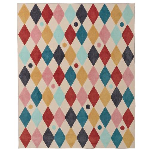 イケア　BUSENKEL ラグ, 道化/マルチカラー, 130x160 cm　子供用品