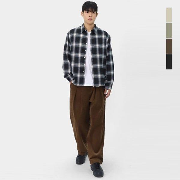 男女兼用デイリーピンタックコーデュロイワイドバンディングパンツSRAP020 5,865円