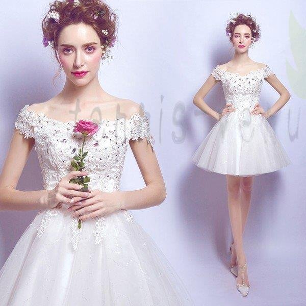ミニドレス 白 安い ウエディングミニドレス 結婚式 ミニドレス 発表会 パーティードレス ミニ 二