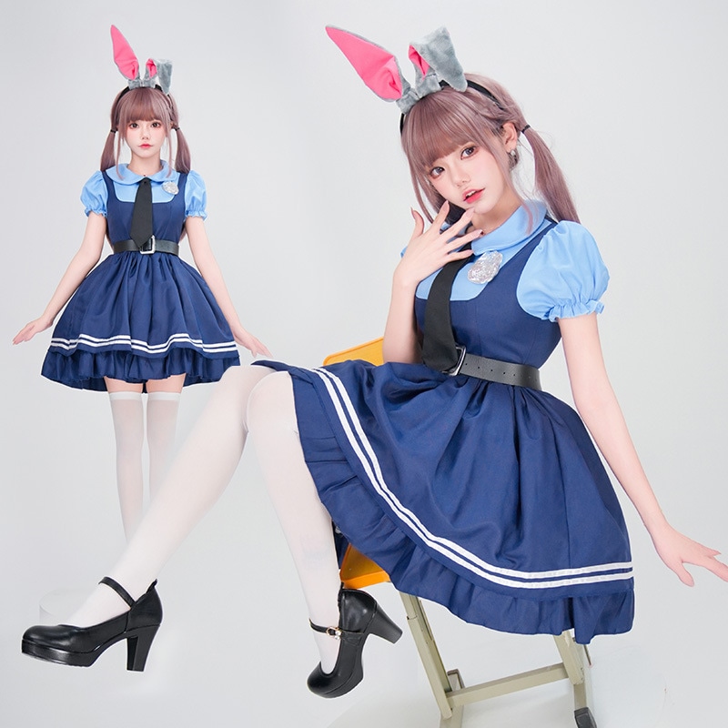 クレイジー ズートピア ジュディ ラビット 警察官 コスプレ 大人用 コスチューム ハロウィン コスプレ ステージパフォーマンス コスチューム