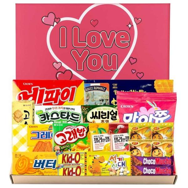 お菓子セット BQRY-アイラブユー ピンク シンプル