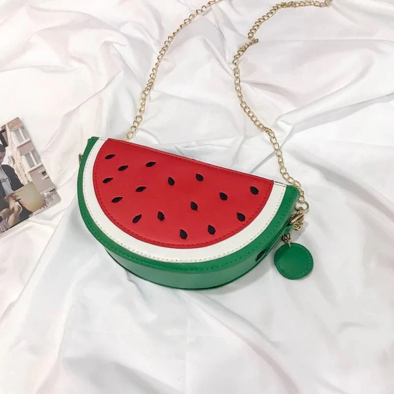 スイカ型女性バッグ 2023年 洋式チェーンショルダーバッグ 半円小バッグ ケータイチェンジ 斜 母の日のプレゼント1145124291