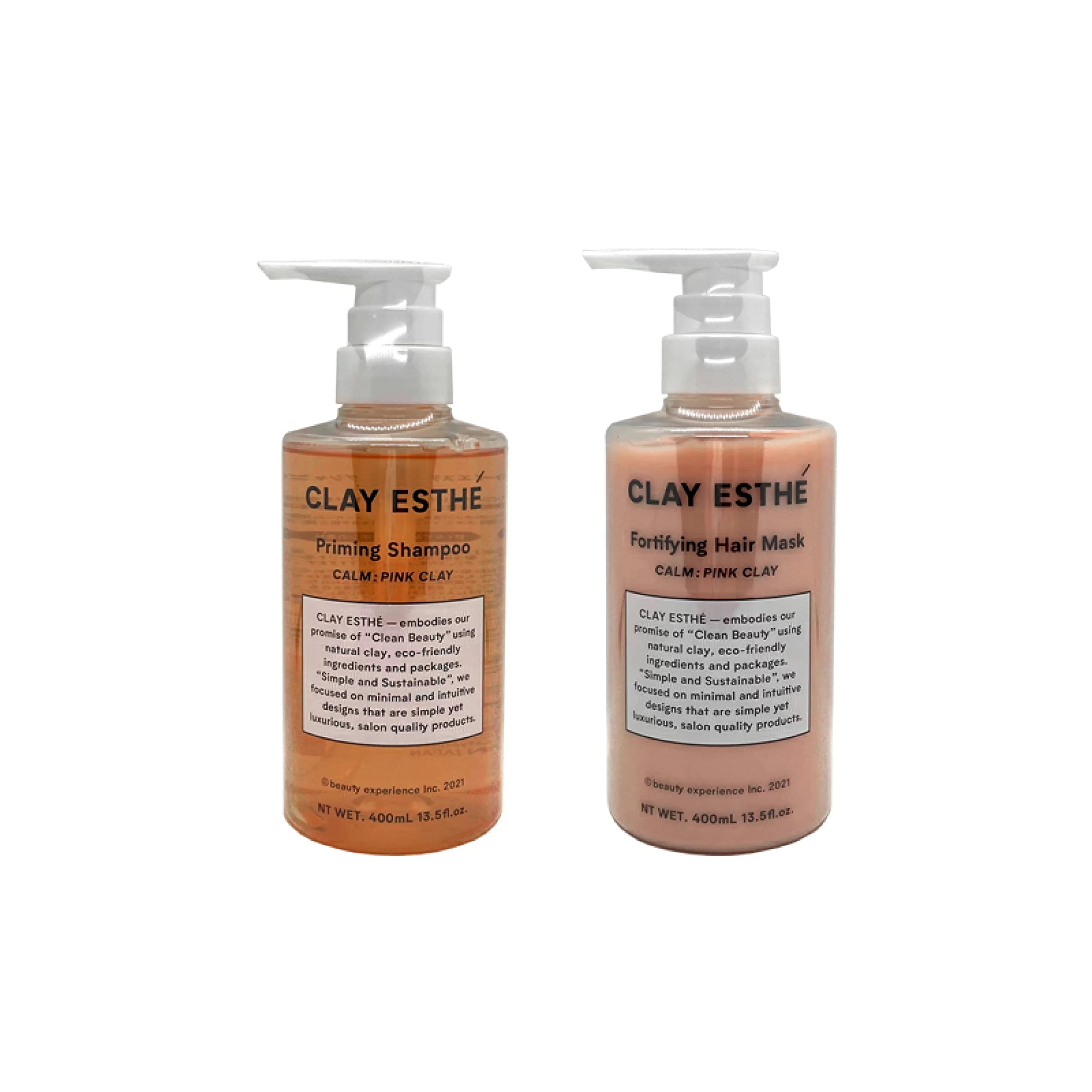 クレイエステ プライミング ピンクシャンプー400ml ＆ フォーティファイング マスクピンク 400ml セット