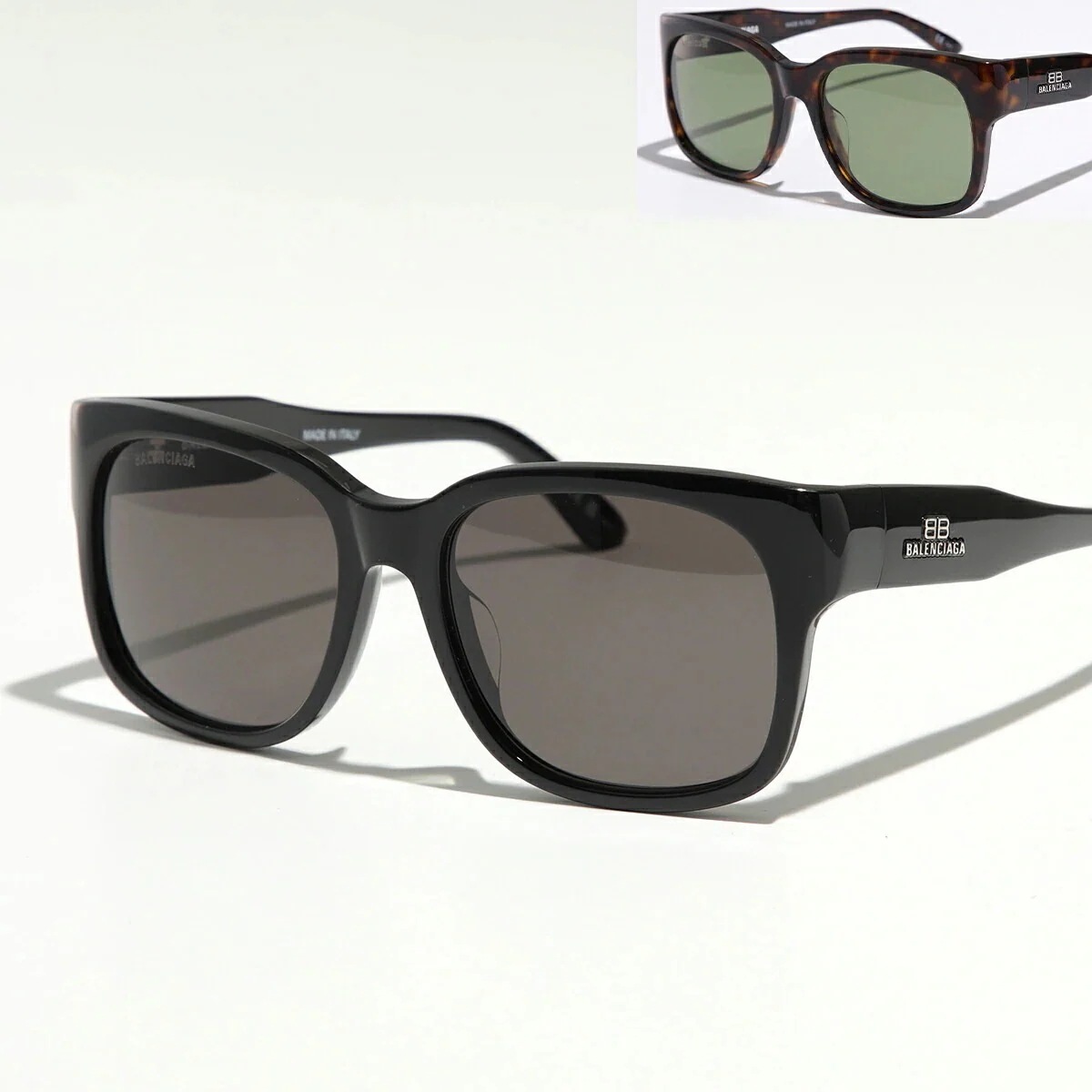 BALENCIAGA バレンシアガ サングラス BB0212S メンズ レディース ウェリントン型 セルフレーム フルリム BBメタルロゴ アイウェア カラー2色