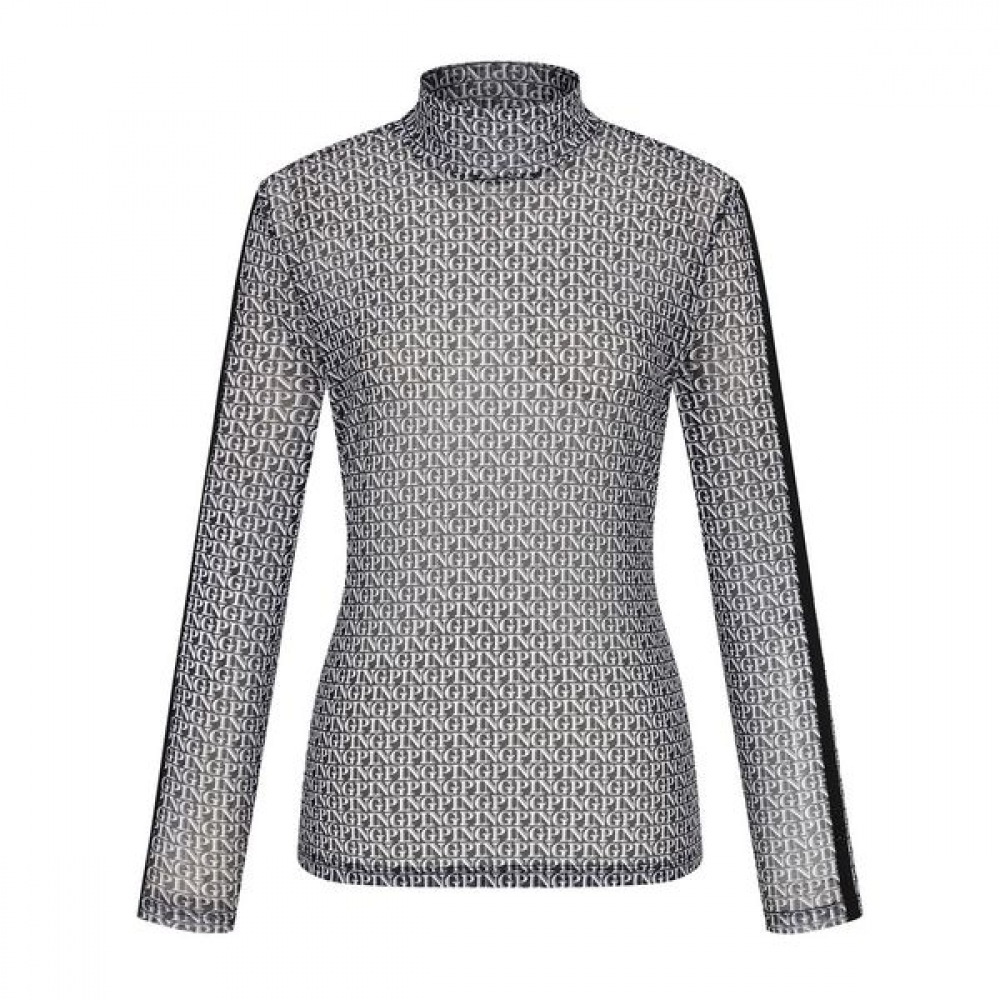 [ping] レディースメッシュロゴ柄ハーフネック長袖インナーTシャツ 14,681円