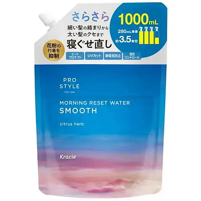 他サイト： プロスタイル モーニングリセットウォーター シトラスハーブの香り 詰替用 1000mLの商品画像