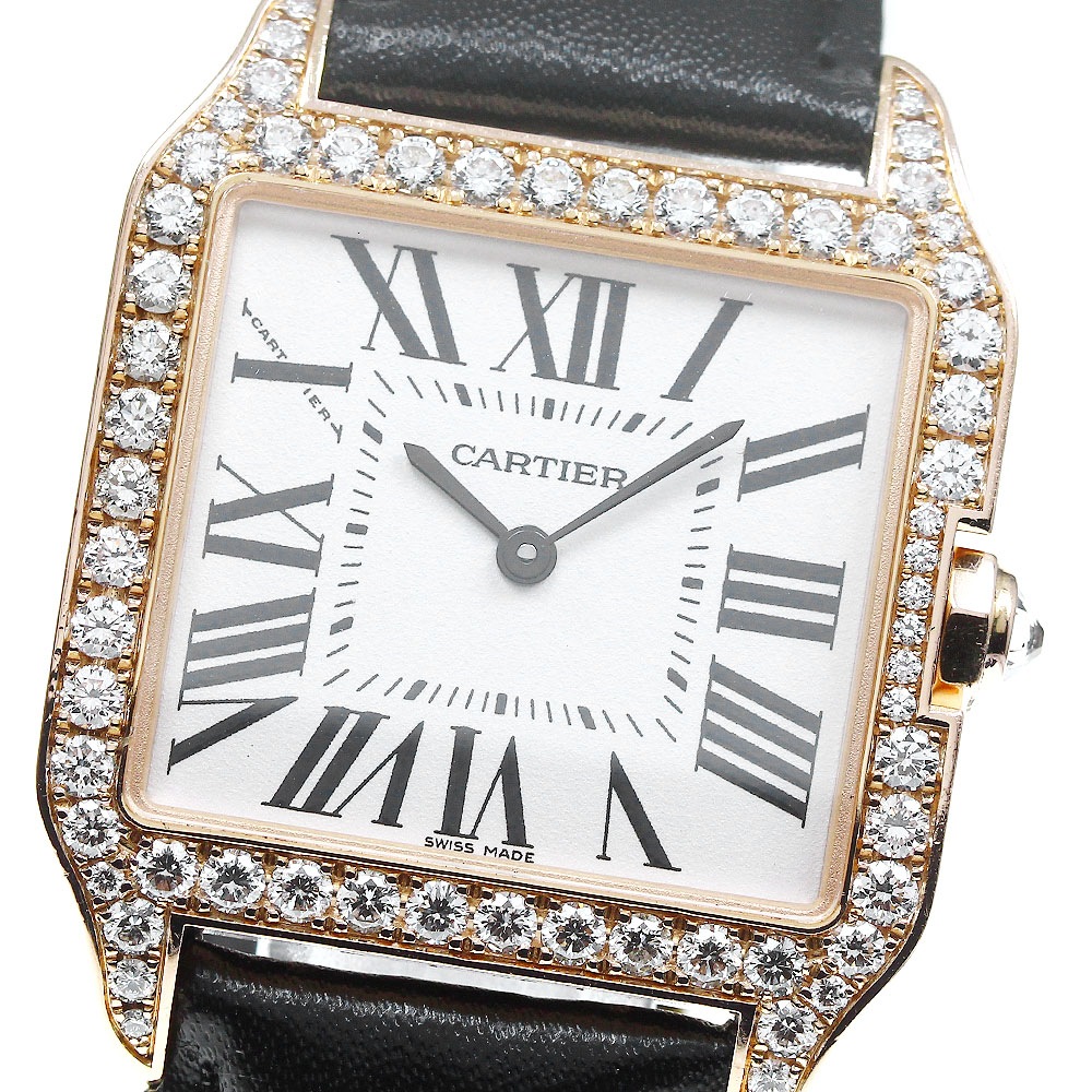 カルティエ CARTIER WH100351 サントスデュモン K18PG クォーツ メンズ _816788【中古】