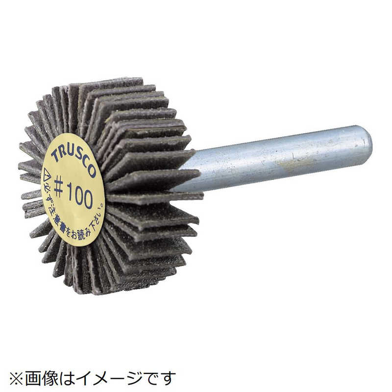 トラスコ中山　ダイヤ軸付フラップホイール オールダイヤ Φ50X軸径6 180#　PDF50206A
