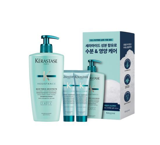 [ダメージケア] ケラスターゼ フォース アーキテクト シャンプー 500ml 企画/単品+シモン テルミック 50ml*2 贈呈