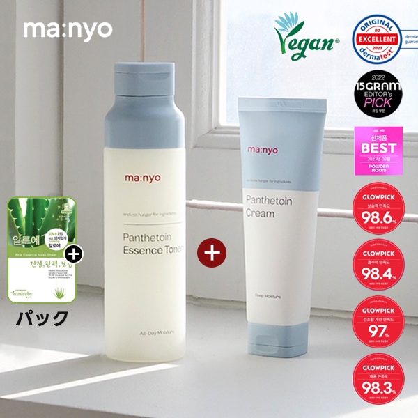 【1+1】パンテトインエッセンストナー200ml + クリーム 80ml /保湿トナー / 高保湿/化粧水/manyo/ガラクナイアシン/マルチバーム/マニョ パンテトインエッセンストナー/メガ割