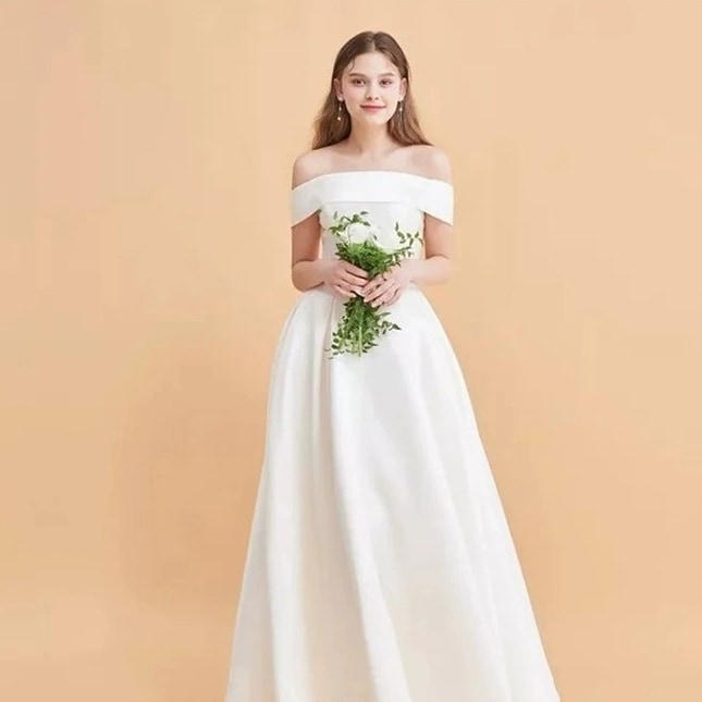 2025夏 ウェディングドレス 結婚式パーティードレス 花嫁 ワンピース 二次会 ロングドレス レディース