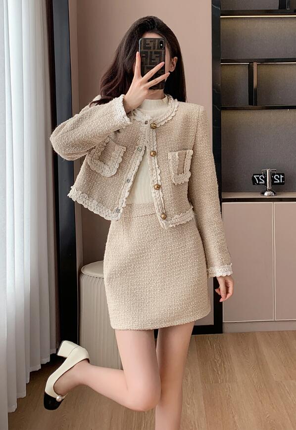 高品質新入 2025　上下セット セットアップ トップス+スカート　2点セット シャツ　ハイウエストスカート　花柄　ジャケット　長袖シャツ　タイトスカート　ひざ丈スカート パーティー お嬢様 OL 上