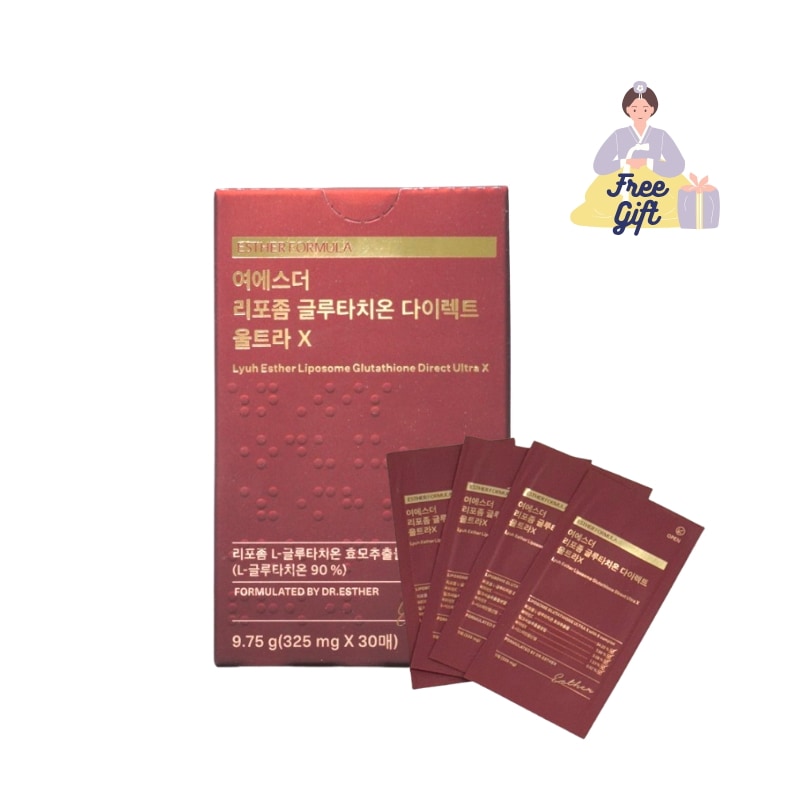 [ESTHER FORMUL] エスターリポソームグルタチオンダイレクトウルトラX 325mgX30枚 Lグルタチオン/リポソームグルタチオン/リポソームビタミンC/酵母/ミルクシスル/ビタミンE