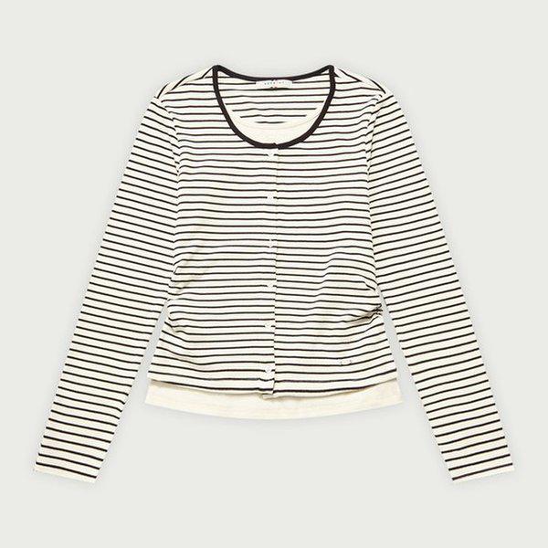 女性ウェールストライプカーディガンレイヤードTシャツ10540-131-206-45-003_us