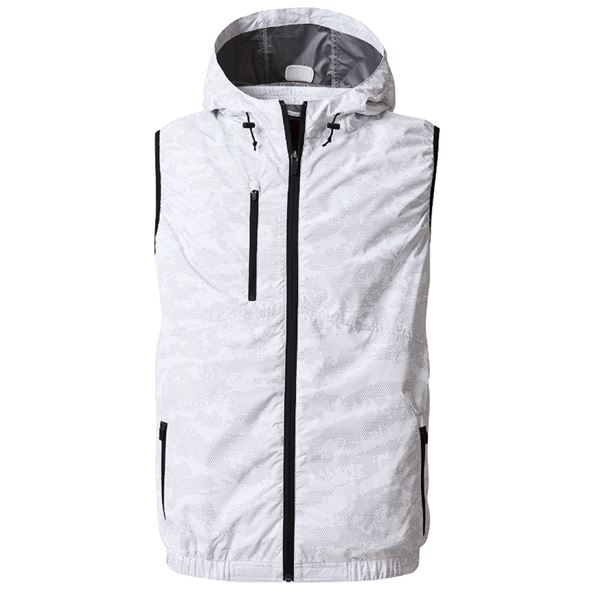 鳳皇 V8309 フードベスト カモフラホワイト サイズ4L