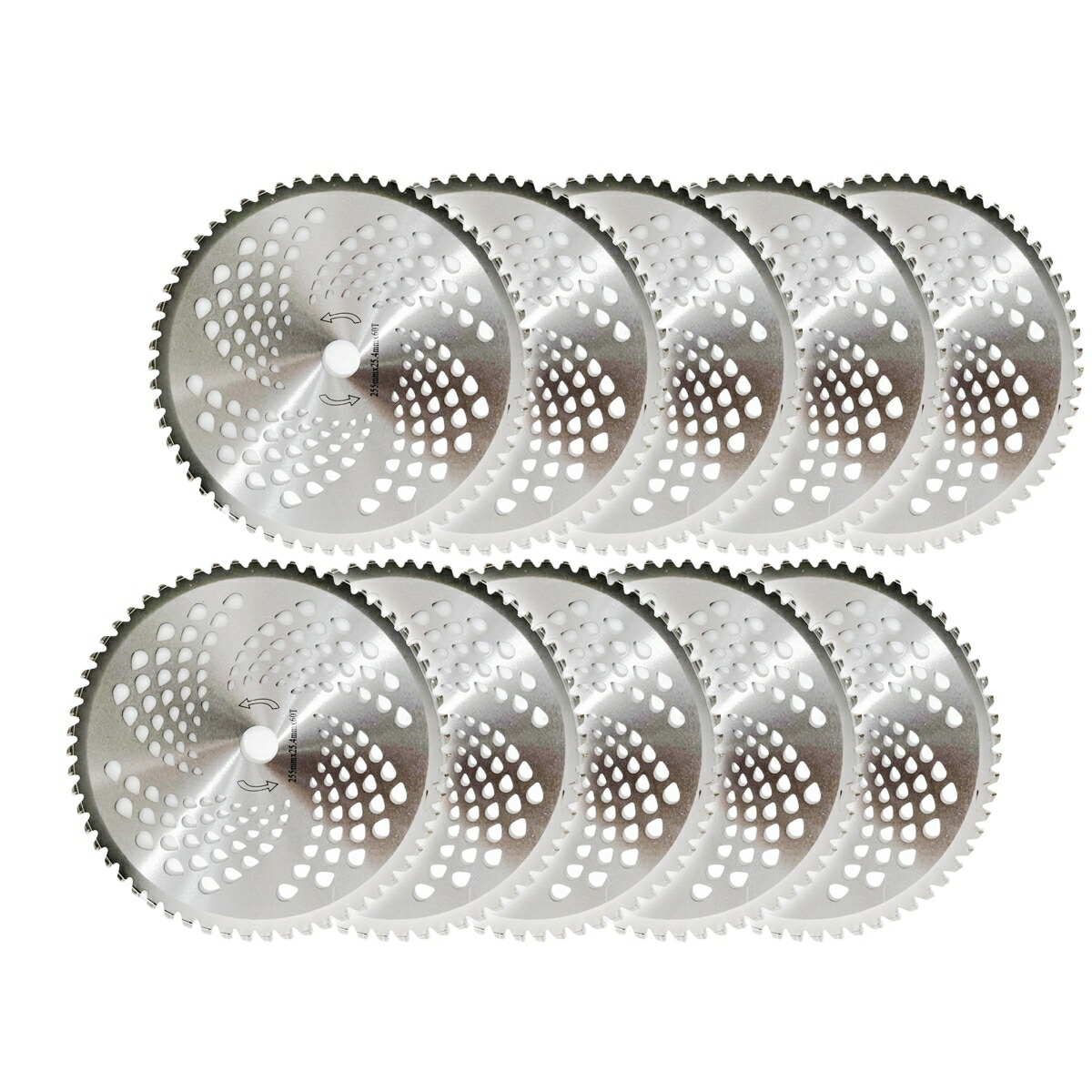 チップソー 草刈機 替え刃 60P 10枚セット 外径255mm 草刈機用 草刈 刃 草刈り機 草刈チップソー
