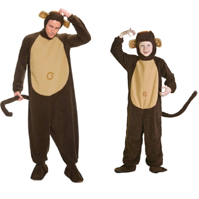 短纳期ハロウィン 衣装 子供服 キッズ ジュニア 女子 男子 男女兼用 猿 モンキー 動物 アニマル 全身 ハロウィン コスプレ ハロウィン コスチューム 子供用 キッズ用 ハロウィーン　衣装　ハロウ