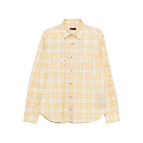 TOMFORD Men Shirts FMC297 HDS001 JJF YELLOW WHITE