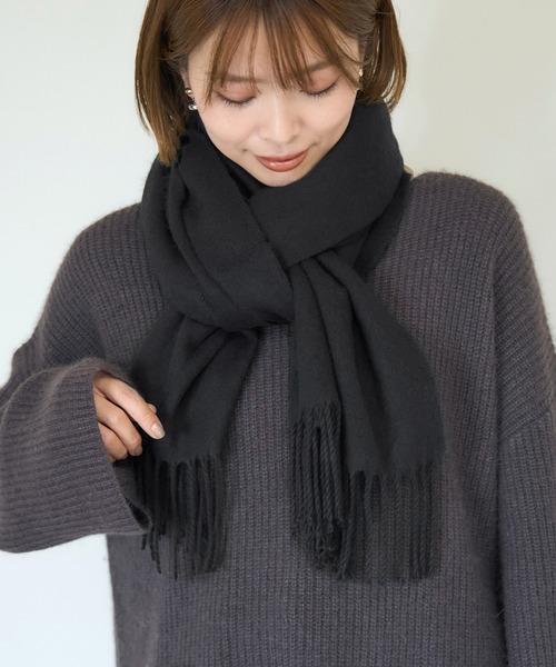 [最安値挑戦]ストール シアバター加工/カラーソリッドストール レディース