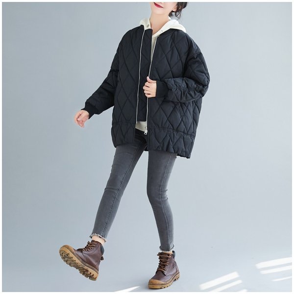 秋冬 ショート丈ミリタリージャケット ブルゾン 防寒 40代 50代 コート インナーダウン 大きめ ゆったりシルエット MA-1 ＯＬ シンプル 送料無料