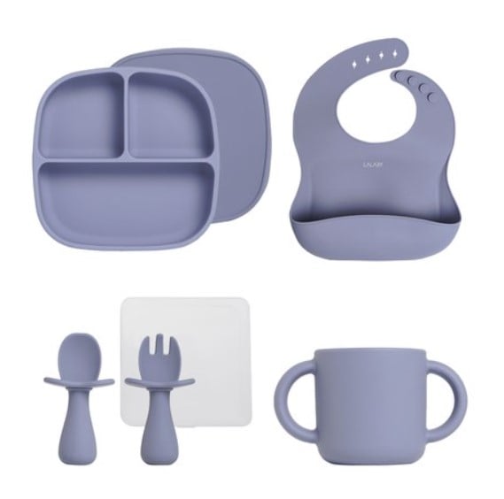 ララビー アイジュード 離乳食 食器 4点 セット (Lavender)