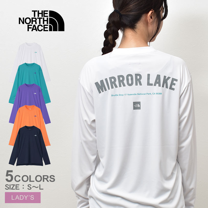 メガ割 長袖Tシャツ レディース ロングスリーブウォータースムースティー ホワイト 白 ネイビー 紺 NTW12432 トップス ウェア ロンT クルーネック 長袖 UVカット UVケア 紫外線対策