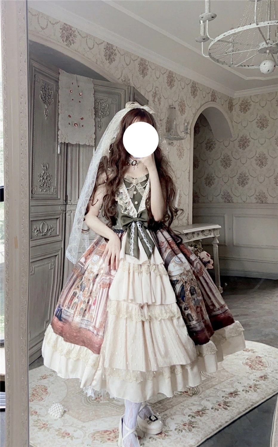 ロリータ服 ロリータワンピース クラシックジャンパースカート アタッチスリーブ プリンセスドレス お姫様 ワンピース エレガント レトロドレス 欧風 イベント パーティー コスチューム 文化祭 学園祭