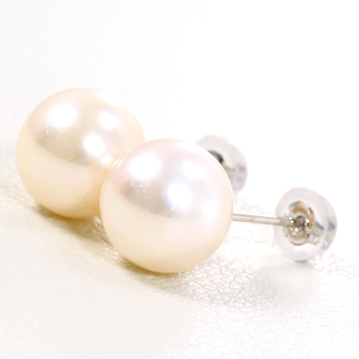 PT900 プラチナ ピアス パール（真珠） 総重量約2.2g 中古