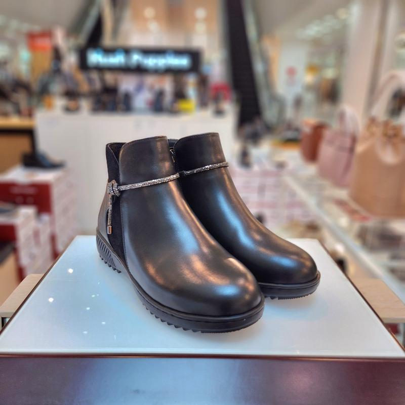 女性の足に優しい3cmコンフォートドレス起毛ジッパーアンクルブーツ3fr604-E_CA