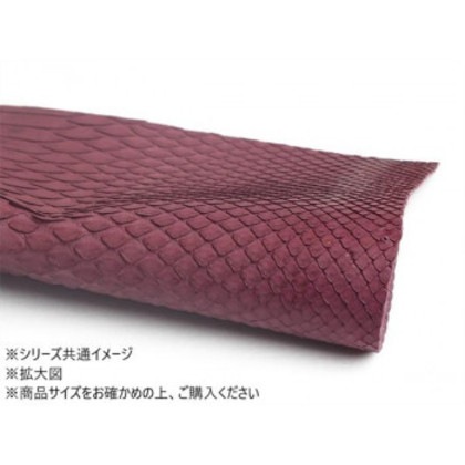 切り革 パイソンソフトマット(バックカット) ワイン 1枚 Pkawa019-40-03