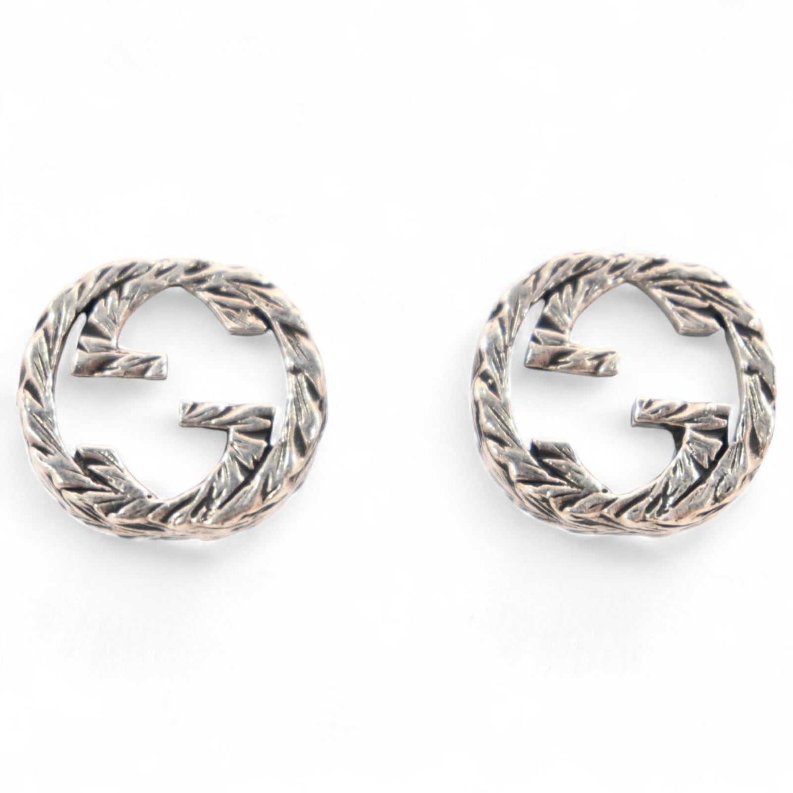 グッチ インターロッキングG スタッド ピアス ロゴ Aランク gu7810bd