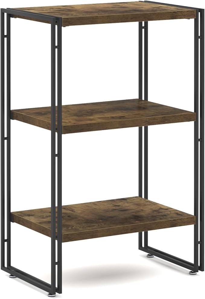 オープンシェルフ 収納ラック 本棚 3 段 幅 62× 奥行 30× 高さ 90cm おしゃれディスプレイ用