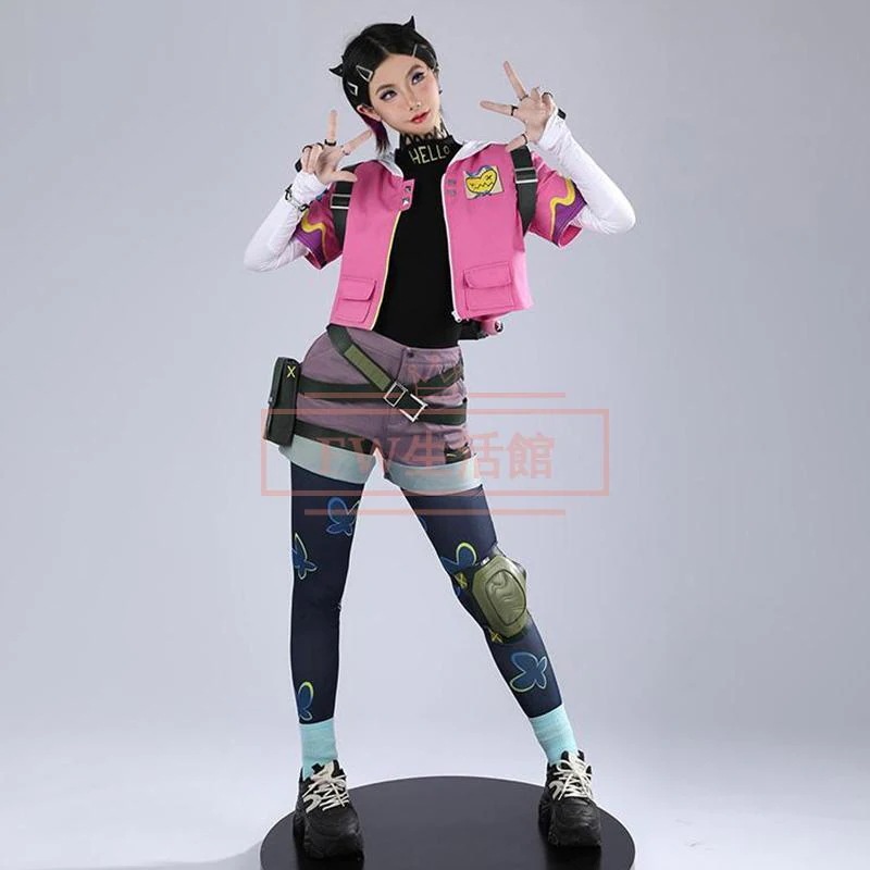 ヴァロラント VALORANT クローヴ CLOVE コスプレ衣装 コスチューム 演出服 アニメ ゲーム ハロウィン cos 変装メガ割カラコンサンダル f Yt ハニーズ