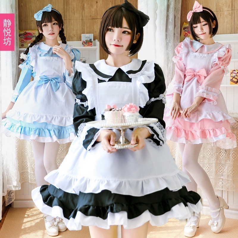 ハロウィンコスチューム 不思議の国のアリス メイドコスチューム コスプレ衣装 ロリータ 長袖 柔らかい 女の子 可愛い プリンセスドレス