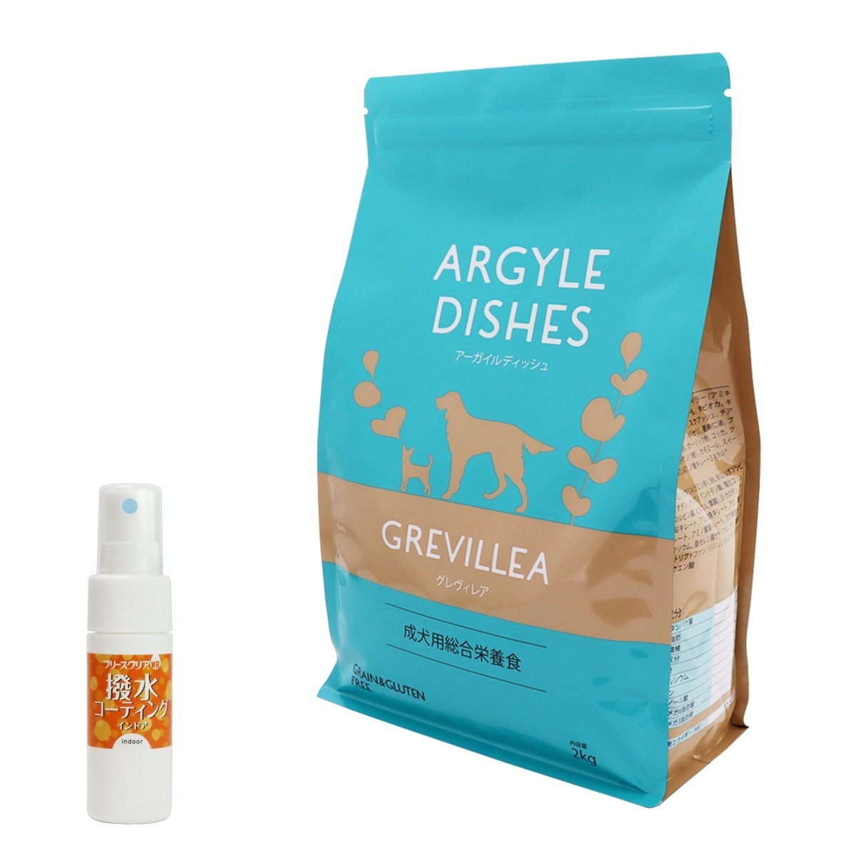 アーガイルディッシュ ドッグフード グレヴィレアアダルト 2kg【撥水コーティングインドア(水回り用) 20ml付き】