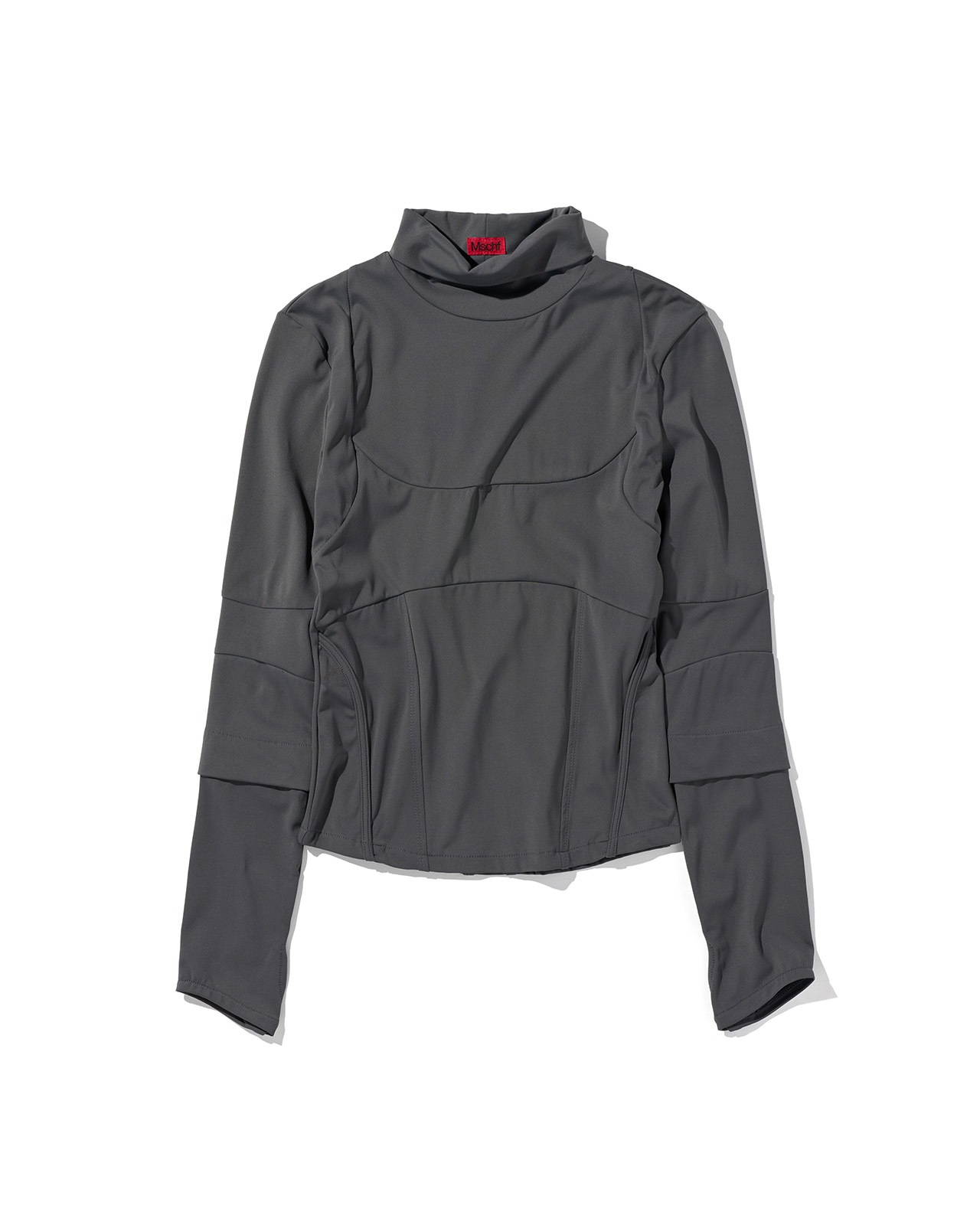 【MISCHIEF】 CONTOUR SEAM TOP : GREY