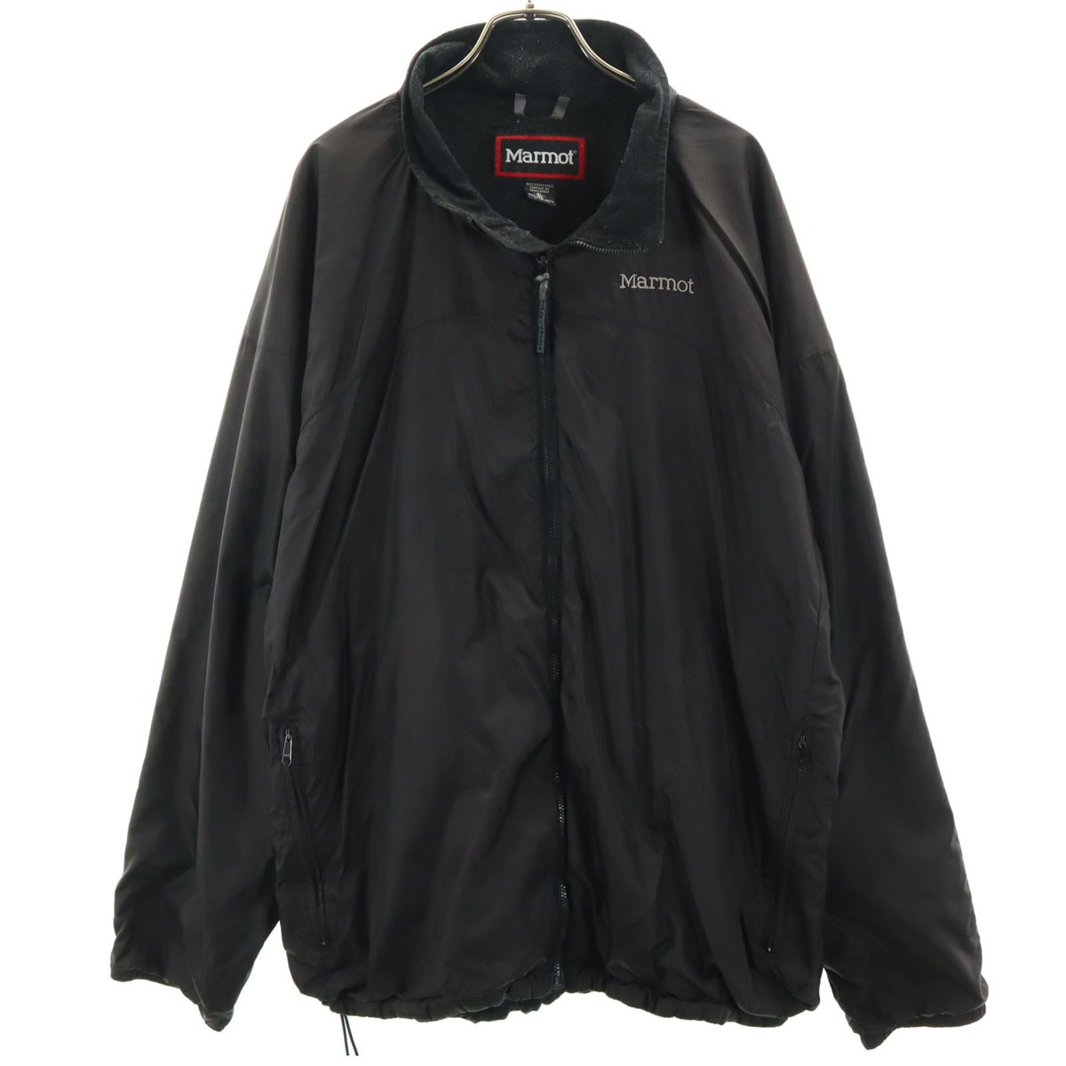 トラックジャケット XL ブラック 裏トリコット メンズ 古着