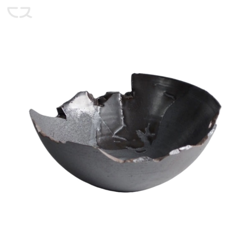 【新作】 crack bowl_silver black