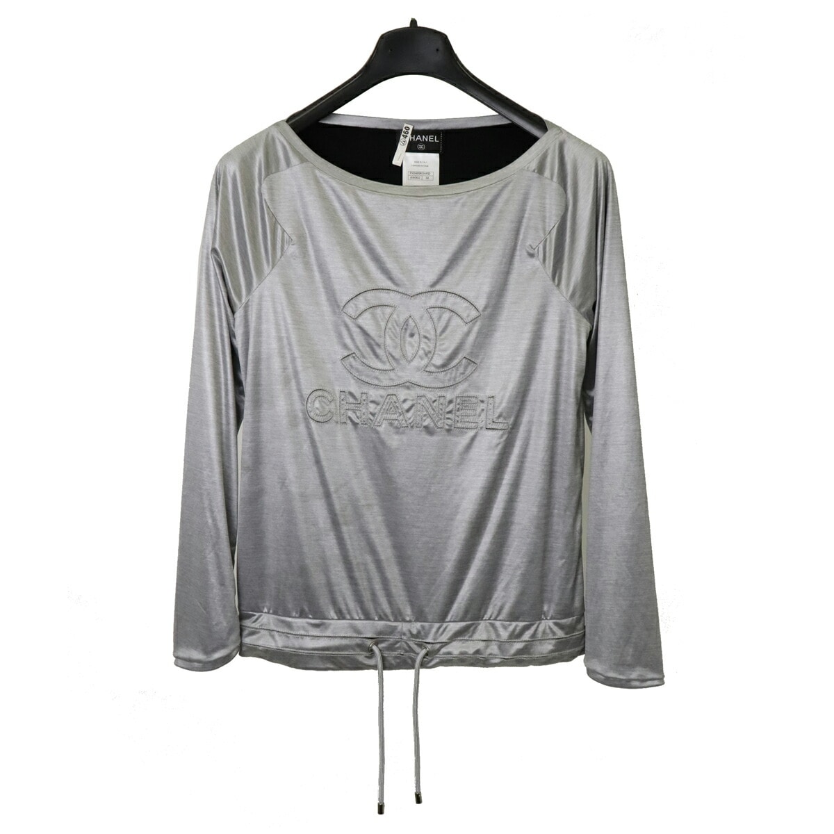 ロゴ ココマーク ボートネック カットソー トップス 長袖 レディース ポリエステル シルバー #34 クリーニング