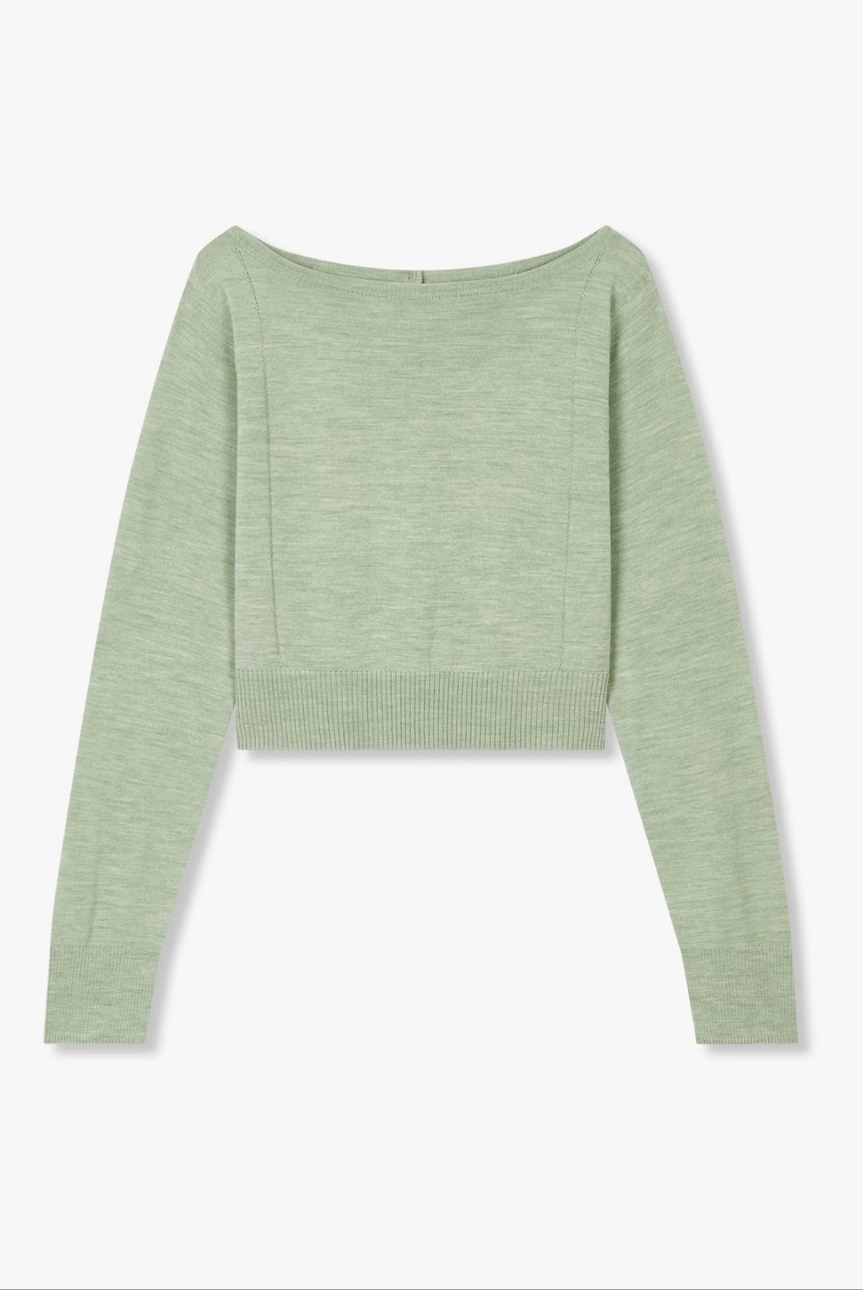 ボートネック クロップ ニット プルオーバー