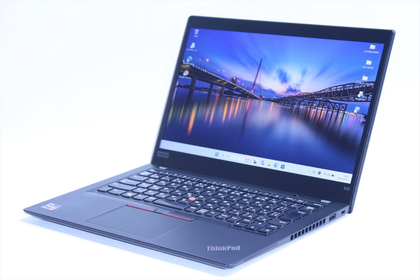 即配 良品 バッテリー良 2021年薄型Ryzen5モデル ThinkPad X13 Gen1 Ryzen5 PRO 4650U 8G 256G 13.3inchFHD WiFi6 AAA評価