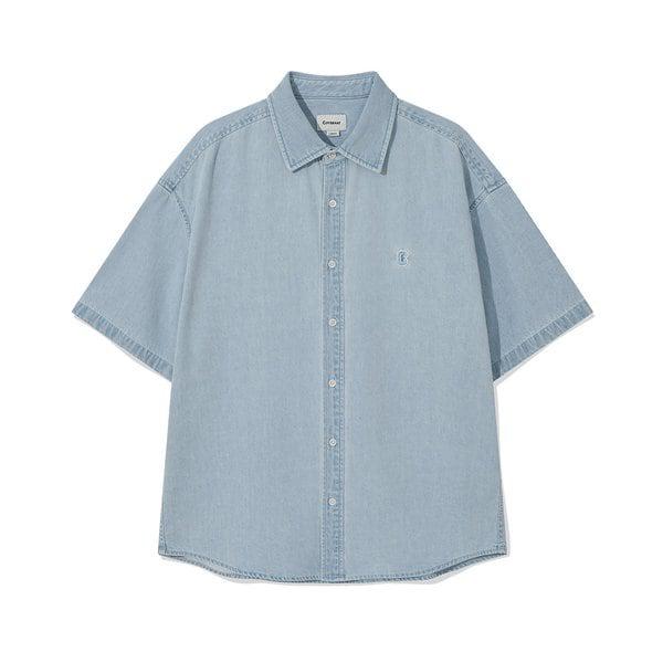 Cロゴデニムハーフシャツ ライトブルー CO2502SS33LB