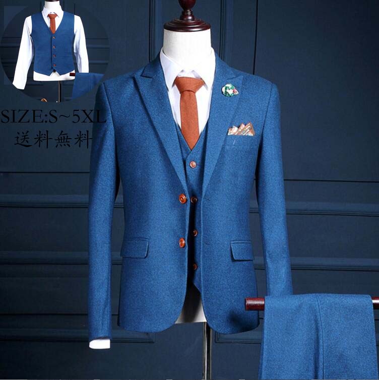 大ヒット 結婚式 スーツセット パンツスーツ カジュアルスーツ ビジネススーツ メンズスーツ フォーマルスーツ 背広 シングル 面接 3点セット 二次会 男性 パーティー 通勤 紳士服 事務服 制服