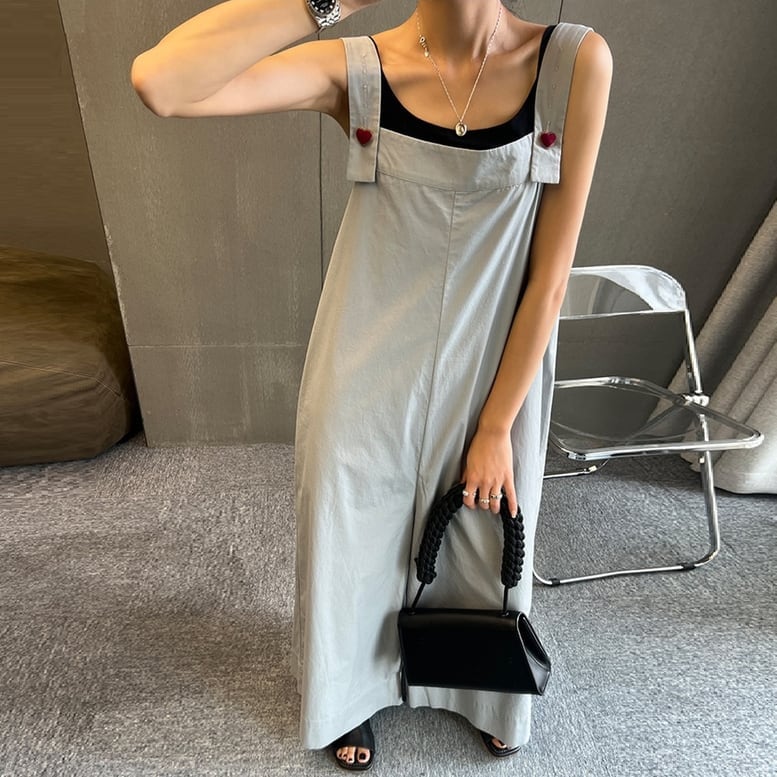 2color レディース オールインワン サロペット パンツ オーバーオール ジャンプスーツ