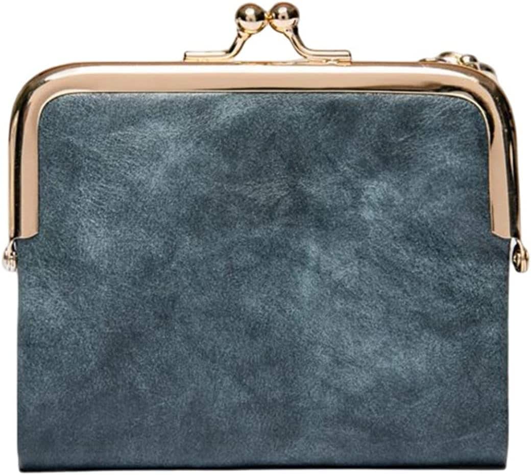 【20%OFFクーポン】2つ折り財布 レディース がま口 ファスナー ボタン 無地 ミニ財布 コインケース 大容量 スキミング防止 多機能 カード入れ 小銭入れ コンパクト 使いやすい ウォレット フ