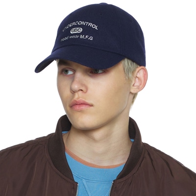 UNDERCONTROL正規品COLLEGE CREW / AUTHENTIC B B / NAVY FLANNEL ボールキャップ