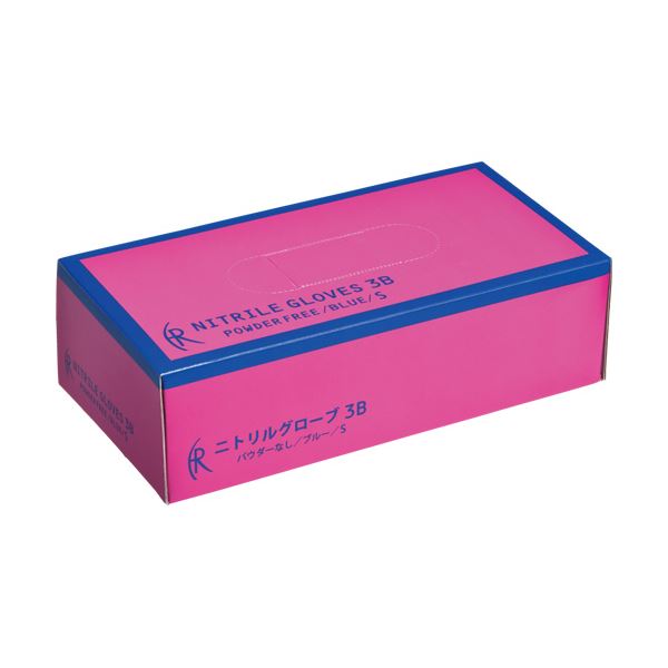 （まとめ） ファーストレイトニトリルグローブ3B パウダーフリー S FR-5661 1箱（200枚） (×3セット)