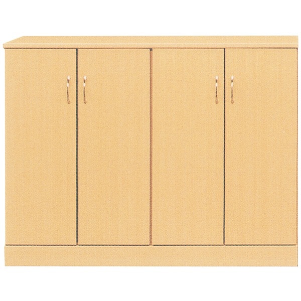 ローシューズボックス 下駄箱 幅120cm×奥行38cm×高さ92cm ナチュラル 日本製 約33足収納可 PLAZA2 プラザ2 完成品 開梱設置